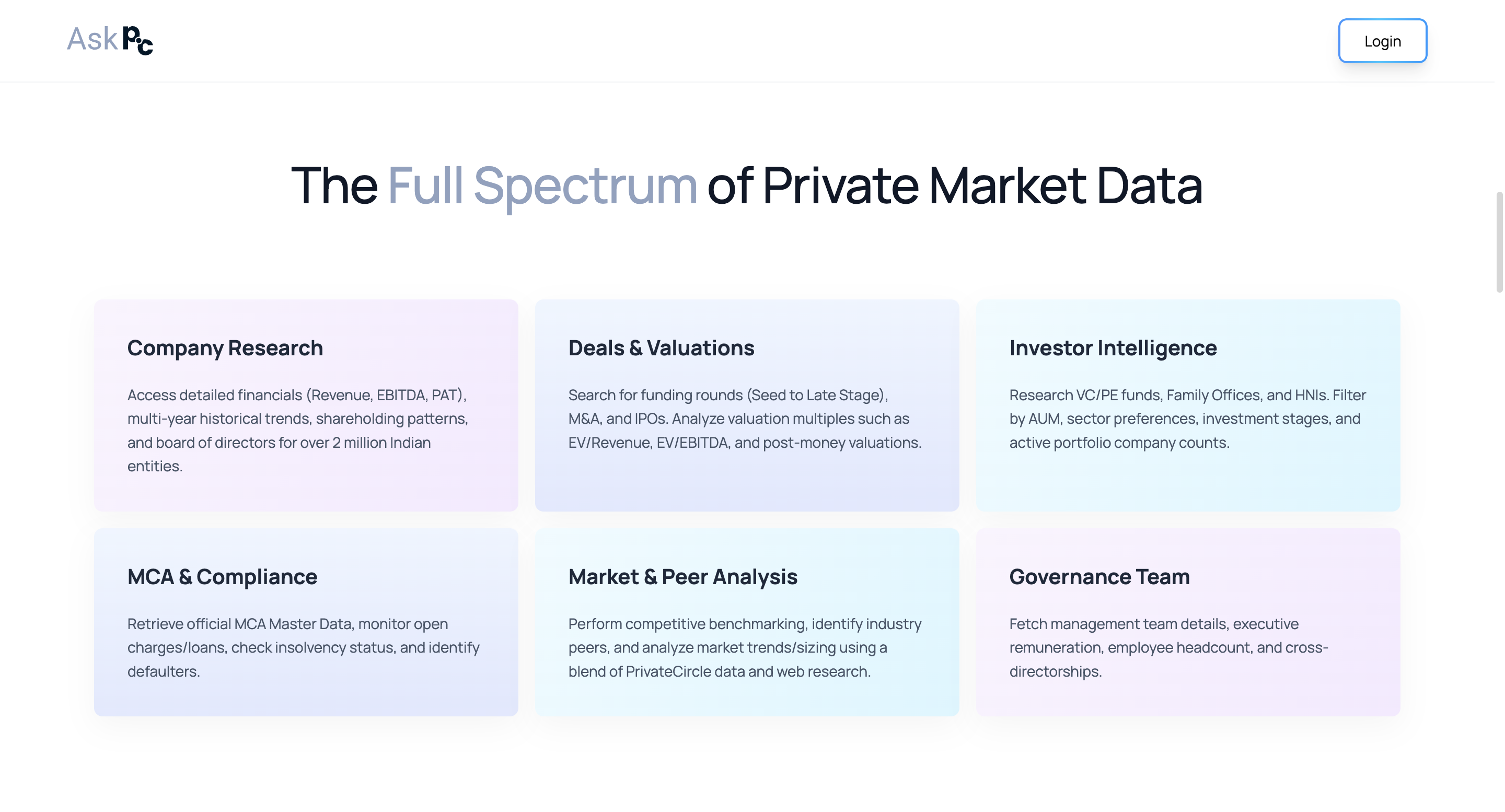 Private Market Data Intelligence Explorer