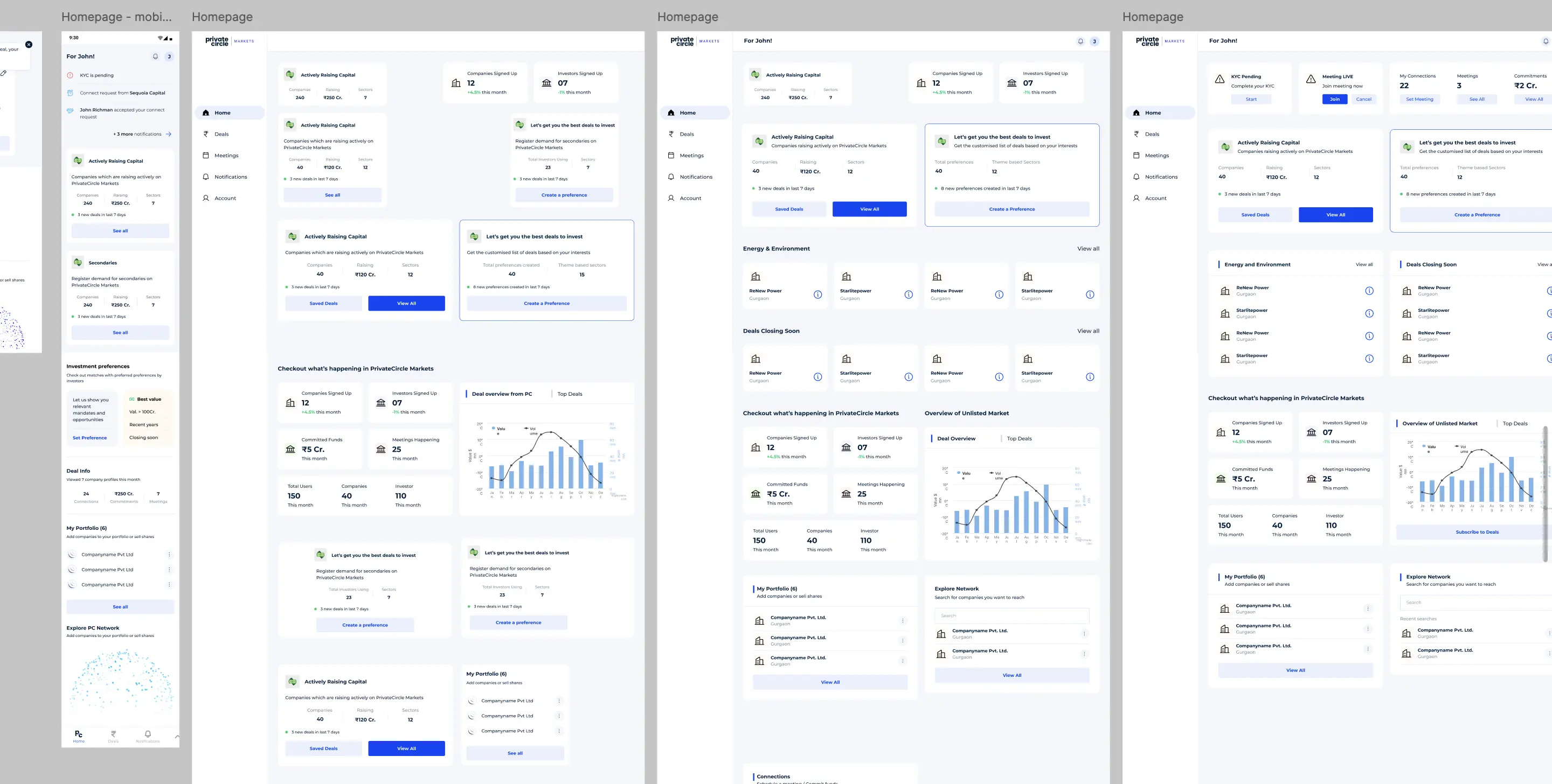 Advanced search & navigation wireframes