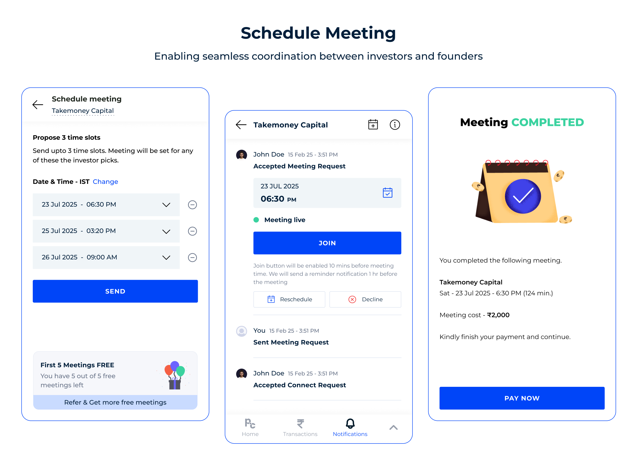 Meeting Scheduling Experience